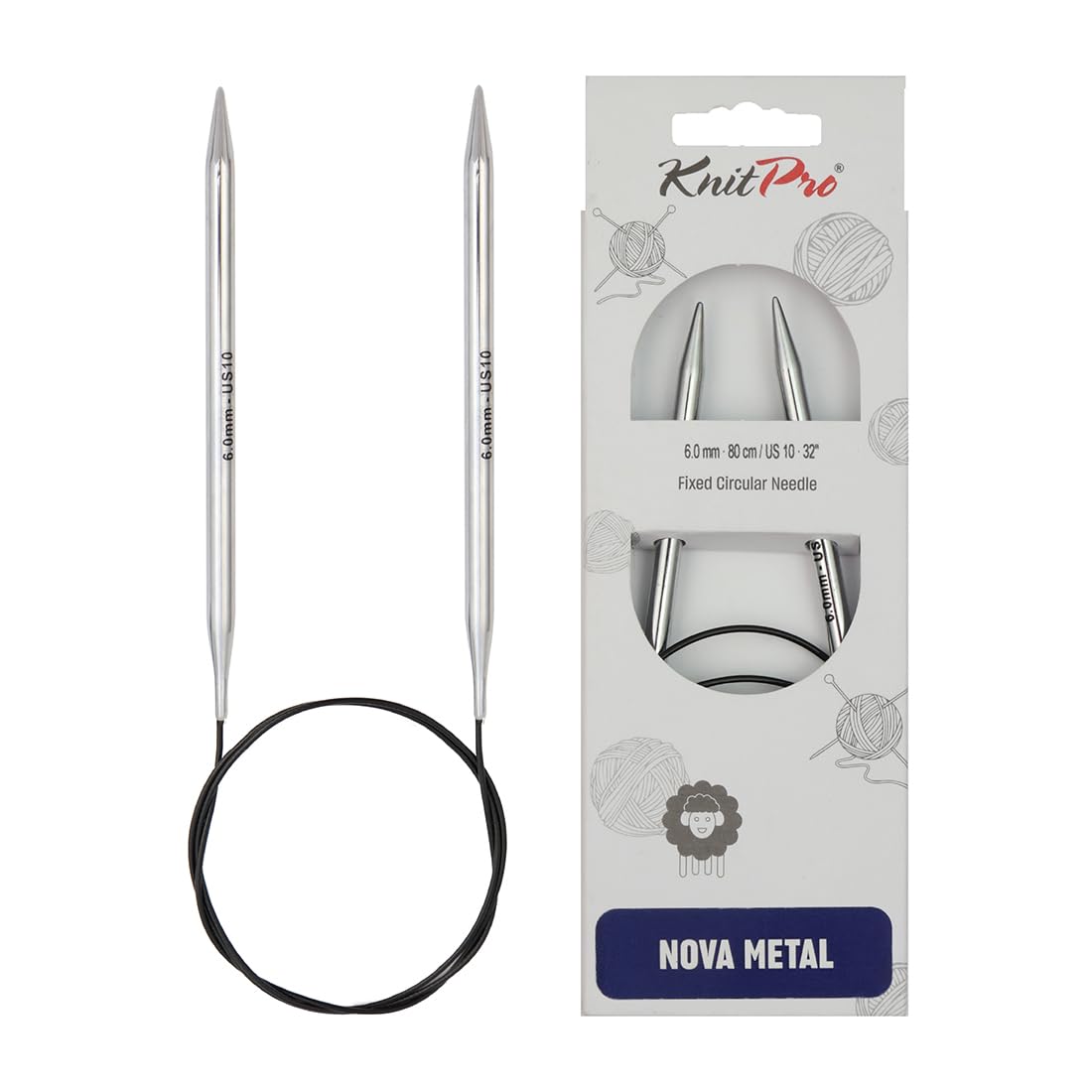KnitPro Nova Fixed Circular Needles 24" (60cm) | 6.00mm