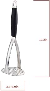 Joyoldelf Stainless Steel Potato Masher with Non Slip Handle view 7