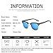 FEIDU Retro Polarized Mens Sunglasses for Men Half Metal Women FD3030 (blue, 2.04)