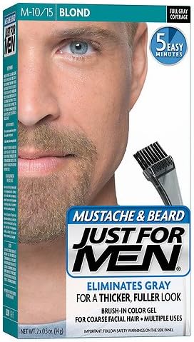 Brush-In Color Gel for Mustache & Beard, Blond M-10/15 1 ea By Just For Men(Pack of 5)