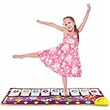 Piano Mat, Musical Dance Mat Keyboard Playmat Electronic Music Playmat Carpet Blanket for Kids Toys for 3-6 Year Old Girls 3 4 5 6 Year Old Girl Gifts