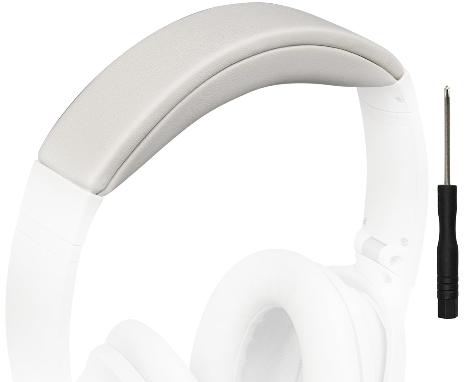 SOULWIT Replacement Headband Pad Kit for Bose QuietComfort 45 (QC45)/QuietComfort SE (QC SE)/New Quiet Comfort Wireless Headphones, Easy DIY Installation (White Smoke) — image 1