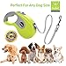 Nunbell Retractable Dog Leash,Heavy Duty 16ft Retracting Pet Leash with Free Bag Dispenser + Bonus Bowl + Dog Collar;Strong & Durable Nylon Tape/Ribbon | Dog IQ Treat Balls | Neon Green