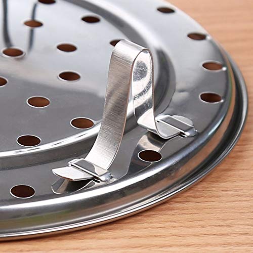 Florenceenid Kitchen Round Stainless Steel Steamer Rack Insert Stock Pot Steaming Tray - Thumbnail 5