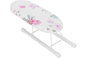 Dioche Mini Ironing Board Foldable for Sleeves and Collars with Removable Cloth Cover for Home and Travel Use, Compact Ironin