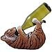 Drinking Orange Bengal Tiger Cub Wine Bottle Holder Sculpture in African Jungle Safari Bar Decor and Decorative Tabletop Wine Stands & Racks As Funny Gifts for Wild Animal Lovers