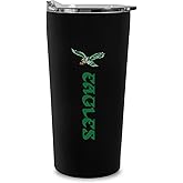 Rico Industries NFL Football Philadelphia Eagles Retro Kelly Green Bird 18oz Soft Touch, Easy Grip Tumbler