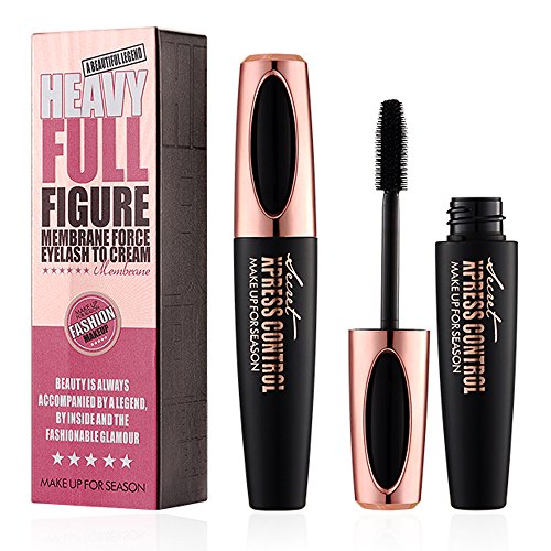 4D Silk Fiber Eyelash Mascara, Natural Thick Thickening & Lengthening Lash Mascara, Long Lasting, Waterproof & Smudge-Proof, All Day Exquisitely Lush, Full, Long, Thick, Smudge-Proof Eyelashes - 2Pcs