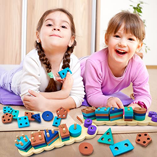 Montessori Toys for 1 Year Old Girl, Shape Sorter Toys for Toddlers 13, Toddlers Montessori