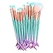 TrimakeShop 10PCS Mermaid Make Up Brushes Set Foundation Powder Cream Eyebrow Eyeliner Blush Cosmetic Concealer Brush