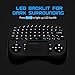 VicTsing 2.4GHz Mini Wireless Keyboard with Touchpad Mouse Below Designed, Long Battery Life, Handheld Remote Control Keyboard Perfect for Raspberry Pi 3/PC/Android TV Box/HTPC/X-Box -Black