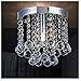 Chandelier Crystal Lighting,Modern Flush Mount Crystal Ceiling Light Fixture,Rain Drop Pendant Ceiling Lamp for Hallway,Dining Room,Bedroom,H7.3 X W7.9