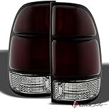 Xtune for 2000-2004 Tundra Smoked Red Tail Lights Brake Lamps Assembly Direct Fit LH+RH Pair Left+Right 2001 2002 2003