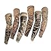 Efivs Arts 12pcs£¨6 pair£ D Series Skull Designs Body Art Arm Stockings Slip Temporary Tattoo Sleeves Fake Tattoo Temporary Tattoo Arm Stockings Cover up Sleeves (Color L)