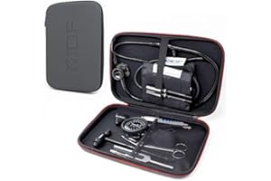 MDF Instruments, Hard Case for Classic Cardiology, MD One® & Acoustica® Stethoscopes, Reflex Hammers, Sphygmomanometers, Penlights - Mesh Pocket for Doctor & Nurse Accessories - Large (MDFSCL12)