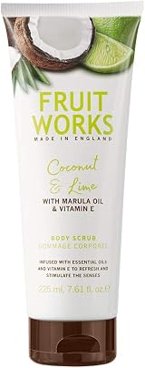 Fruit Works Coconut Lime Body Scrub Exfoliating Gentle 225ml view 1