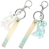 KESYOO 2pcs Dinosaur Keychain Decorative Bag Pendant Ring Backpacks for Boys Phone Accessories Acrylic Key Chain Dinosaur Keychains Dino Keychain Metal