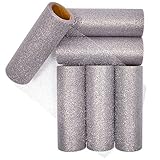 Bright Creations Tulle Rolls 6 Pack - Silver Glitter Tulle Fabric Roll - 6 inches x 10 Yards