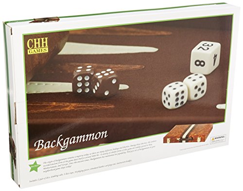 18" Brown and White Backgammon Set