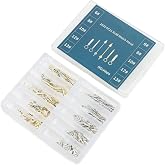 Chiffonade 100Pcs Metal Watch Hands, Silver Gold Finish Watch Hands Replacement Parts for 2035 PC21 SL68 Quartz Movements