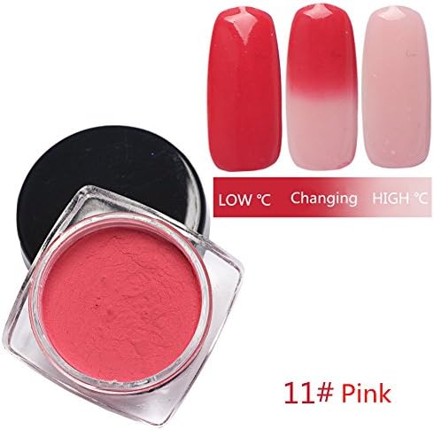Pure Vie 1g/Box Nail Glitter Magic Temperature Color Change Nail Powder Manicure Pigment, #11