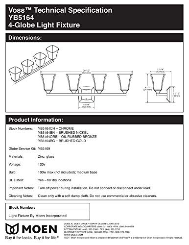 Moen Voss 4-Light Vanity Fixture - Image 2