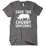 Save the Chubby Unicorns Womens Funny T-Shirt Tee Rhino Animal Joke Gift Cute