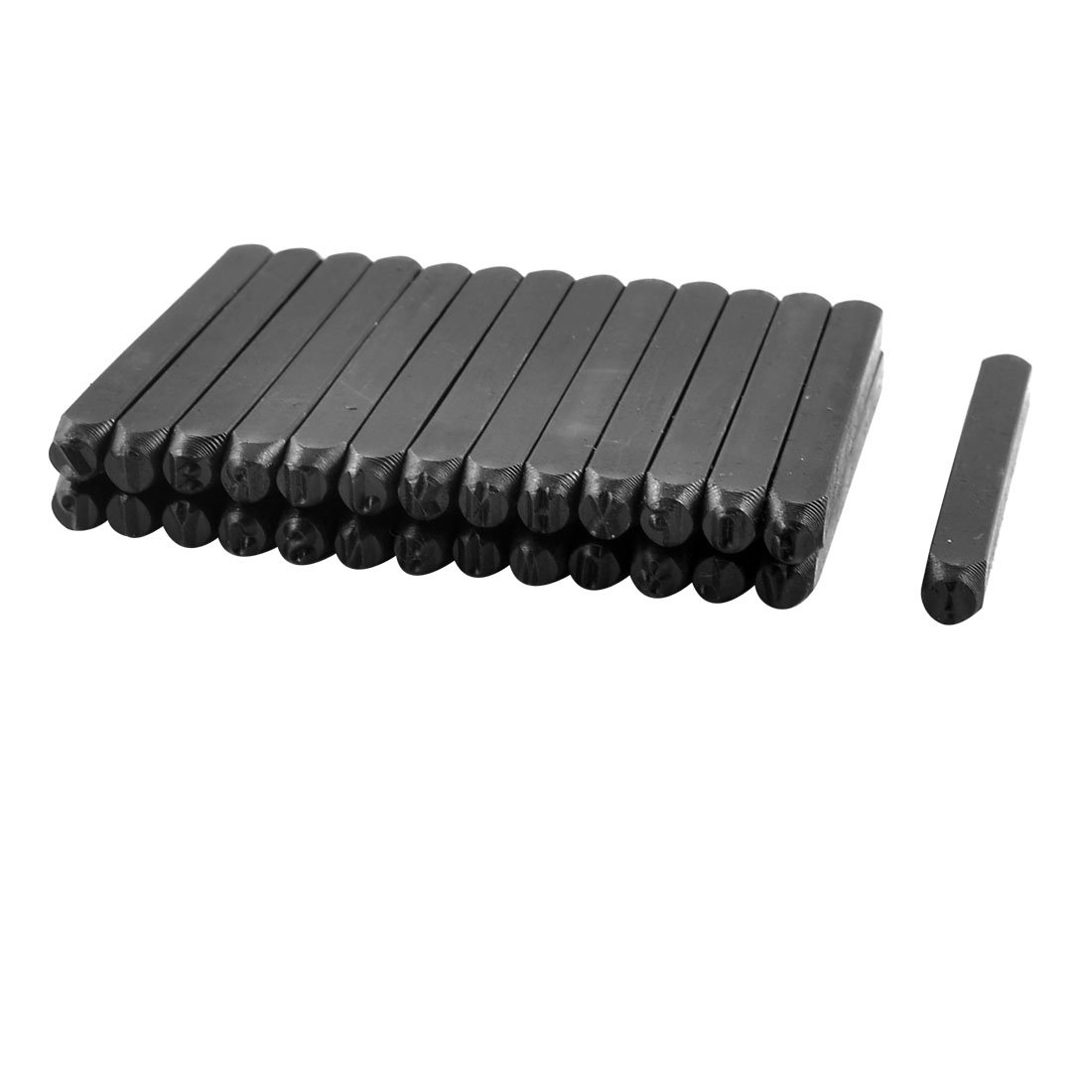 Sourcingmap Straight Shank 4mm A-Z Steel Number Stamps Punch Set 26 in 1