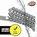 BBQ Grill Brush and Scrapper - 18in - Premium Safe 4 in 1 Stainless Steel Barbecue Cleaner Bristle Free Brush - Non-Slip Handle for Charcoal Grill Weber Gas - Steel/Ceramic/Iron (Premium Chrome)