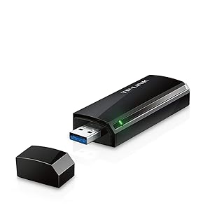 TP-LINK Archer T4U - Adaptador Inalámbrico USB de Banda Dual (AC 1300Mbps, WPS, USB2.0/3.0, Cable de extensión USB), negro