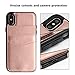 LakiBeibi for iPhone Xs Max Case, Premium Leather Anti-Scratch iPhone Xs Max Wallet Case with Credit Card Slots Folio Flip Shockproof Protective Cover for iPhone Xs Max 6.5 Inch (2018) - Rose Gold