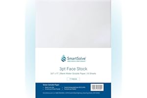 SmartSolve 3 pt. Water-Soluble Paper | Dissolves Quickly in Water | Biodegradable | Eco-Friendly | Printer Compatible | Crafts, Drawing, Notes | Letter Size, 8.5” x 11” | Pack of 10 White Sheets