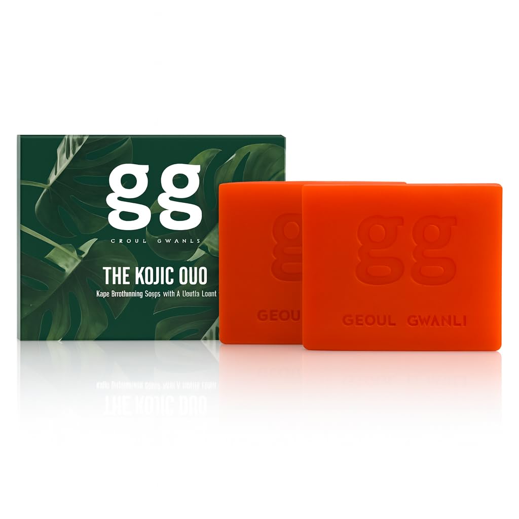 Kojic Acid Brightening Soap Duo – Vanilla Scented Bars for Dark Spots, Hyperpigmentation & Radiant Skin Tone (2 x 100g)