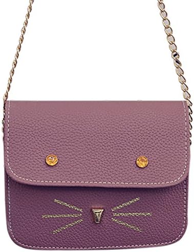 QZUnique Women's Jewelled Cat Eye Handbag Small Square Shoulder Bag Mini Square Satchel