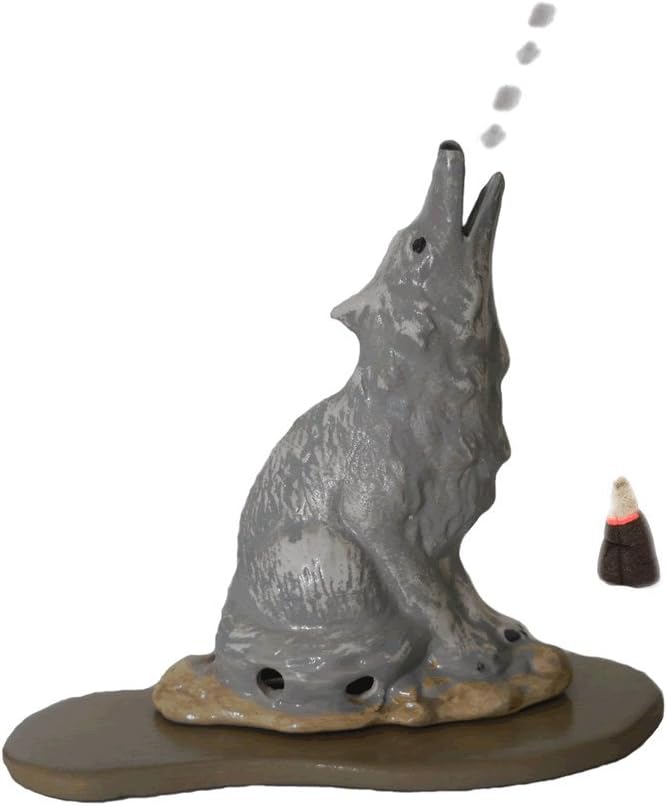 Wolf Incense Burner, Small Howling Wolf Cone Incense Burner Amazon