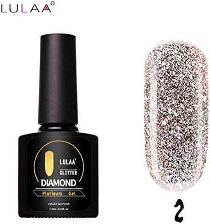 Nail Polish,Victorcn LULAA 7.5ML Shiny Gel Nail Art Nail Gel Polish UV LED Gel Polish Semi Perm (B)