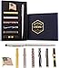 Tie Bar Clip Set for Men -[6 Pc]- Pinch / Hold Classic Regular Ties - Gift Box