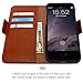Dreem Fibonacci 2-in-1 Wallet Case for Apple iPhone 6 Plus & 6s Plus - Luxury Vegan Leather, Magnetic Detachable Shockproof Phone Case, RFID Card Protection, 2-Way Flip Stand - Caramel