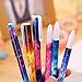 Artone Galaxy Starry Replacable Black Gel Ink Pens School Stationery (Set Of 6)