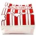 Fit Meal Prep 300 Pack Paper Popcorn Bags Individual Servings 1 Oz, Classic Red & White Striped Popcorn Sleeves, Disposable Popcorn Bags Bulk for Party Popcorn Machine Movie Nights