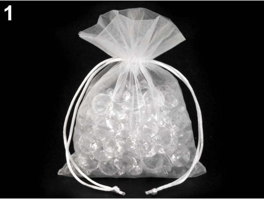 10pc White Organza Gift Bag 13x18cm, Bags, Decorations