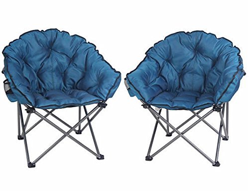 Padded Club Folding Camping Chair 2-pack with Drink Holder with Carrying  Bag Ideal Even For Outdoor Seating