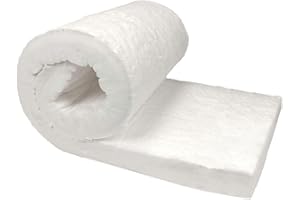 Ceramic Fiber Insulation, 1.2" Thick x 24" x 300", 1430℃/2606℉ Fireproof Insulation Blanket, for Wood Stove Baffle, Fireplace