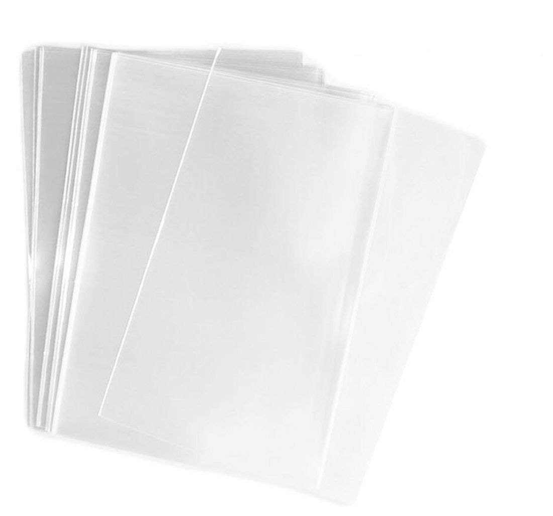 100PCS 7.8"x12" / 22x30cm Clear Flat Cello/Cellophane Treat Bag for Gift Wrap Packing Party Favors Wedding Samples Snacks Bakery Cookies Candies Home Kitchen