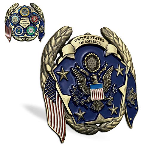 United States Military Family Challenge Coin US Army USN USAF USMC USCG Veteran Collection Gift