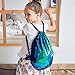 MHJY Sparkly Drawstring Backpack Mermaid Sequin Dance Bag Sports Gym Beach Swim Backpack Birthday Easter Gift Bag