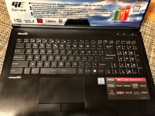 CUK MSI GE62 Apache Pro 15.6-inch Intel Skylake i7-6700HQ 16GB RAM 1TB HDD NVIDIA GTX 960M 2GB Blu-Ray Full HD Windows 10 Gaming Laptop Computer