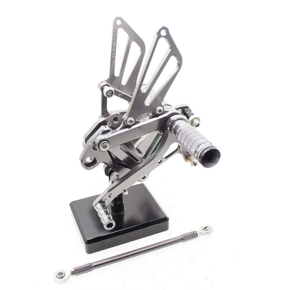 Commandes recul/ées moto r/églable Repose Pieds pour KAWASAKI ZX9R 1999 2000 2001 2002 2003 Gray