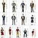 50 PCS People Figures, Kinear Model Trains Architectural 1:50 Scale Hand Painted Figures O Scale Seated and Standing Tiny People for Miniature Scenes Model Railway Trains Garden Railroad