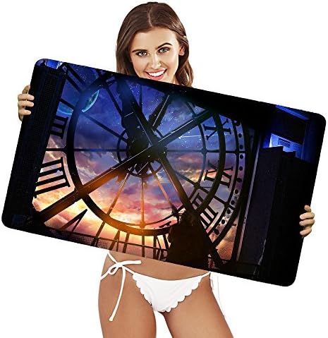 XtremePads [ Extra Large Gaming Desk Mouse Mat / Pad ] - ( Artistic Clock Sky Stars Sunset )